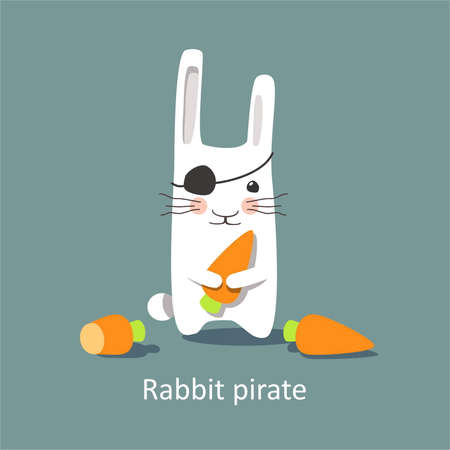 Vector graphic design - rabbit pirateのイラスト素材
