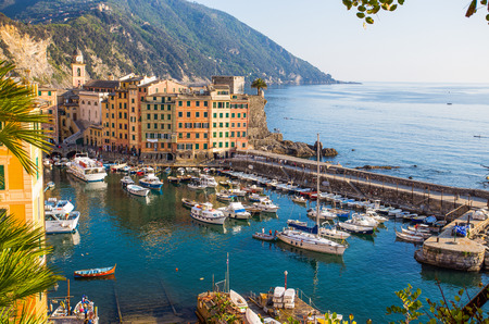 Camogli, Genoa Province, Liguria, Mediterranean coast, Italyのeditorial素材