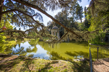 Diana Temple in Villa Durazzo - Pallavicini in Genoa Pegli, Italyの写真素材