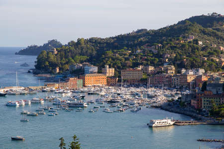Aerial view of Santa Margherita Ligure, Ligurian riviera, Genoa province, Italy.のeditorial素材