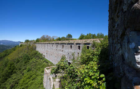 View of Ratti or Monteratti Fort in Genoa, Italy.のeditorial素材