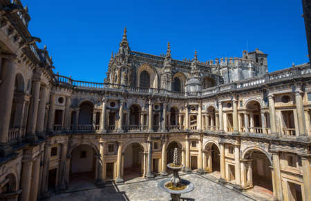 TOMAR, PORTUGAL JUNE 18, 2016 - The Convent of the Order of Christ is a religious building and Roman Catholic building in Tomar, Portugal. UNESCO World Heritageのeditorial素材