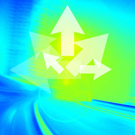 Arrows on road backgroundの写真素材