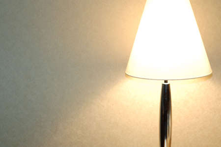 Table Lamp - wall backgroundの写真素材