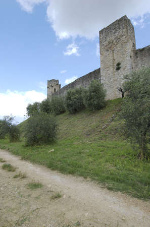 Tuscany Medieval Town - Monteriggioni - Italyの写真素材