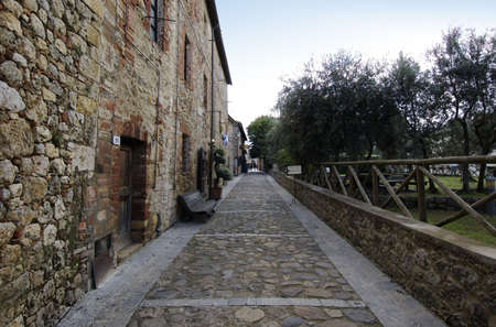 Tuscany Medieval Village - Monteriggioni - Italyの写真素材