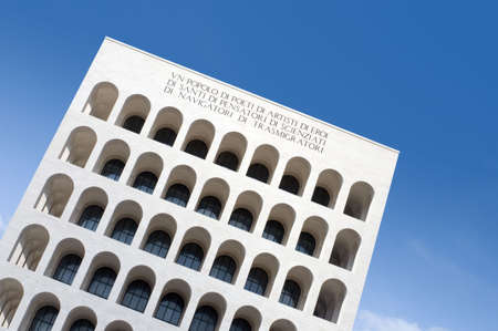 Squared colosseum  with copyspace - Eur zone - Rome Italy.の写真素材