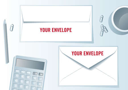 Envelope presentation format - layout template - easy to modify, in vector file each element in...