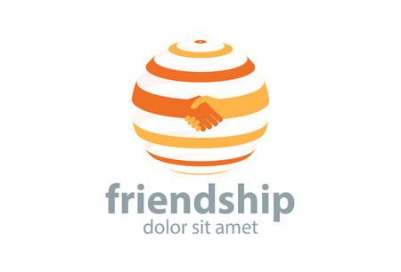 Abstract handshake circle icon. Successful business symbol .のイラスト素材