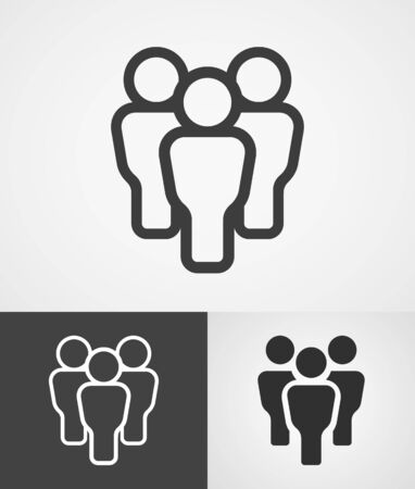 People Icon vector symbol background. Team icon. Partnership symbol.のイラスト素材