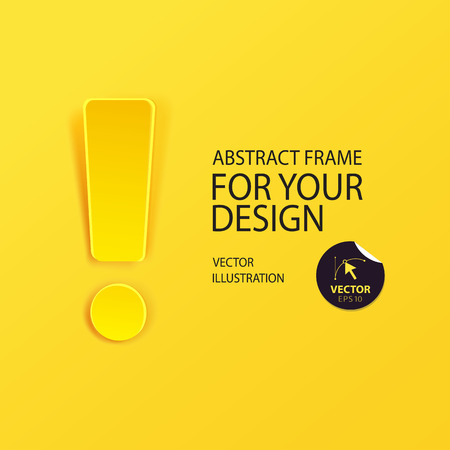 Attention sign icon with place for text.のイラスト素材