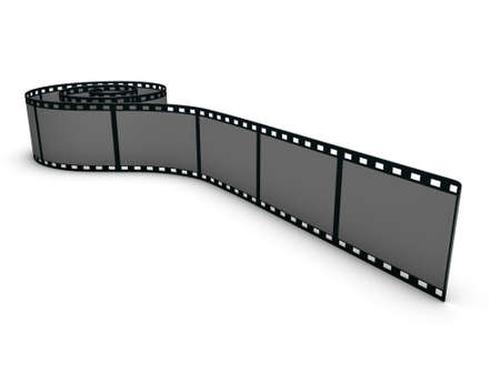 Rolled out film stripの写真素材