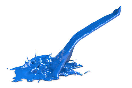Blue Paint Splash isolated on white background