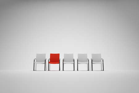 Red chair outstandingの写真素材