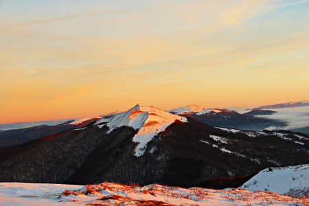Sunset in the mountainsの写真素材