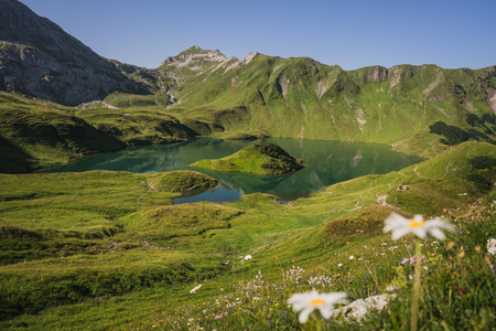 A summerday at the Schreckseeの写真素材