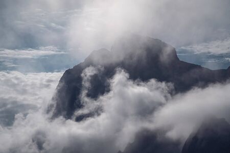 On the way to the top of a mountain