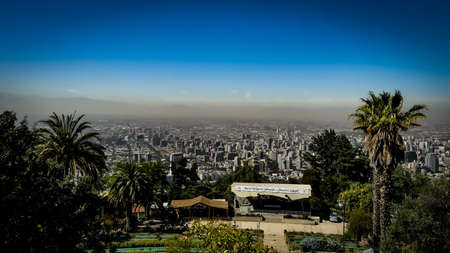 Santiago City View from Cerro San CristÃ³balの写真素材