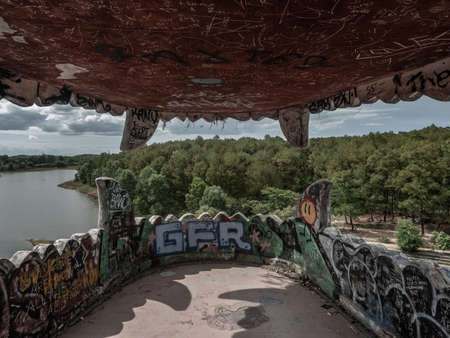 Vietnam Hue Water Park Lost Place dragon mouthの写真素材