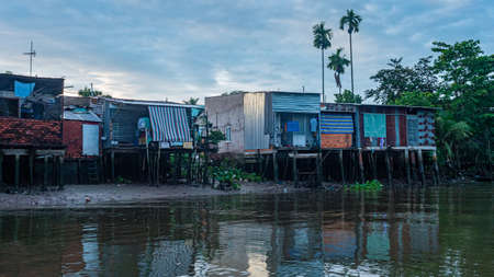 Vietnam Mekong Boat tour floating marketの写真素材