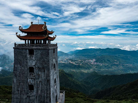 Vietnam Sapa Fansipan mountain view and landscapeの写真素材