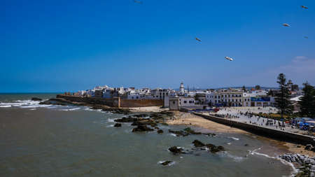 Morocco Essaouira City view with habour and seaのeditorial素材