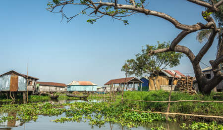 lake village in west africaの写真素材