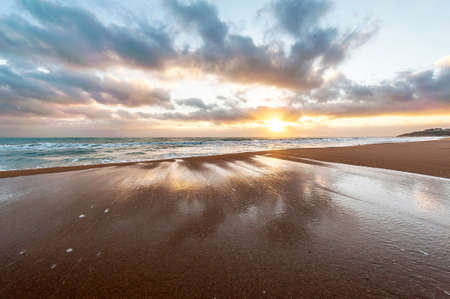 Evening beach viewの写真素材