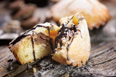 tasty muffin cakes with chocolate