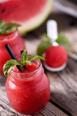 Watermelon smoothieの写真素材