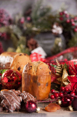 panettone Christmas cakeの写真素材