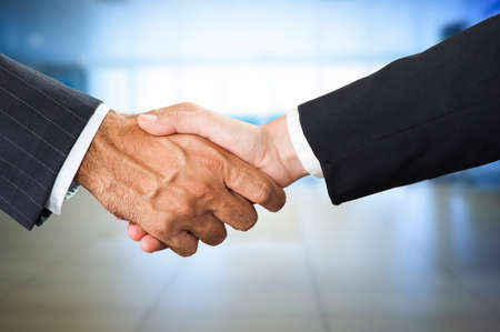 Handshake two business partners