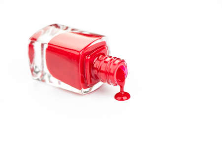 Red nail polishの写真素材