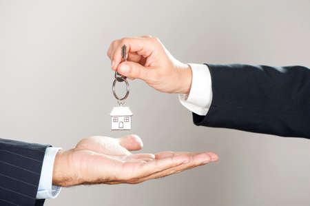 Receiving house keyの写真素材