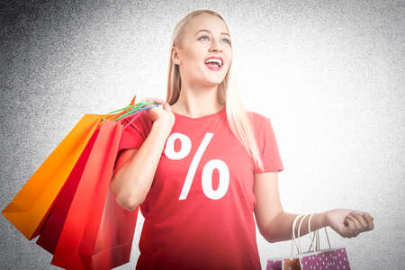 woman goes shopping