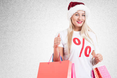 woman goes shoppingの写真素材