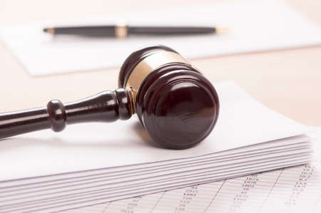 Gavel on evelopes