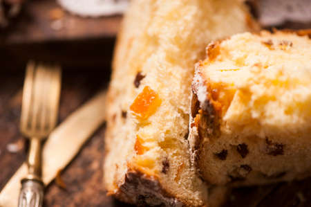 Panettone traditional  Italian Christmas sweetの写真素材