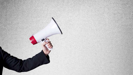 hand with megaphone