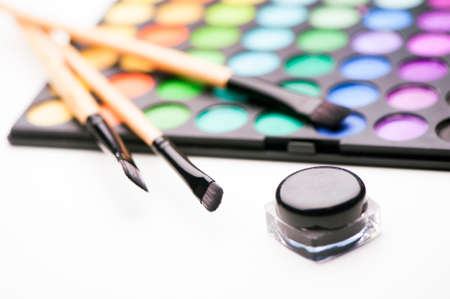 Shadow kit with brush for make-upの写真素材