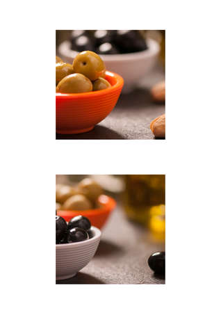 collage of olivesの写真素材