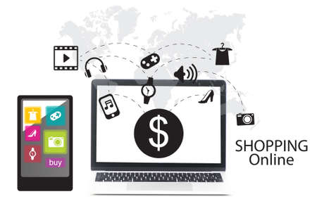 online business conceptの写真素材