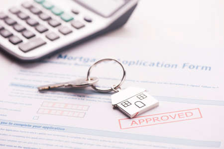 Approved mortgage loan agreement applicationの写真素材