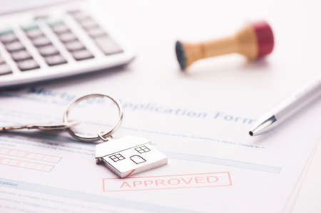 Approved mortgage loan agreement applicationの写真素材