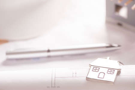 keys with house on background