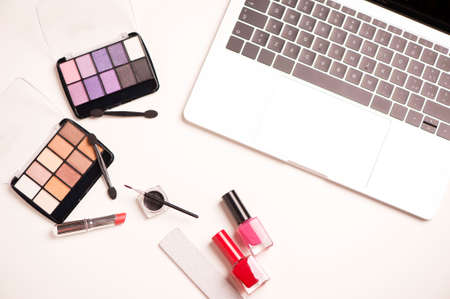 Notebook with  woman accessoriesの写真素材