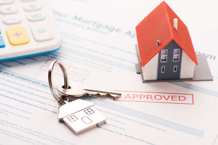 Approved mortgage loan agreement applicationの写真素材
