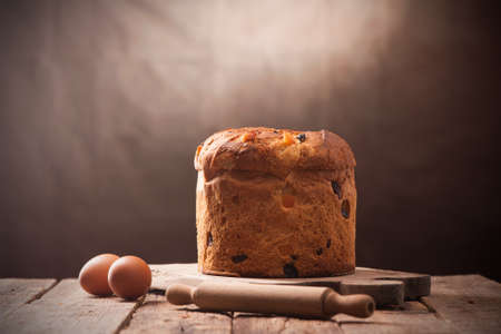 Panettone Italian Christmas cakeの写真素材