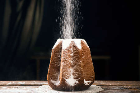 Pandoro. Italian traditional christmas cakeの写真素材