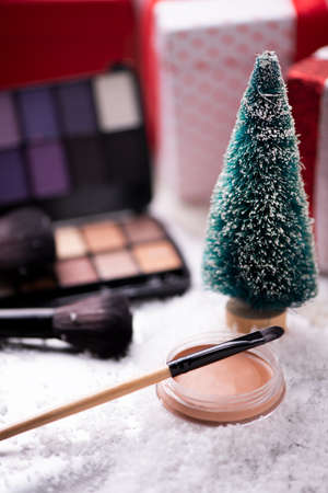 Make up setting on christmas styleの写真素材